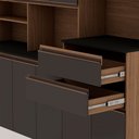 Ver imagem 5 de Cozinha Compacta Malbec Prime 12 Portas 2 Gavetas 100% Mdf Ébano/grafite Belga - Genialflex