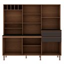 Ver imagem 3 de Cozinha Compacta Malbec Prime 12 Portas 2 Gavetas 100% Mdf Ébano/grafite Belga - Genialflex