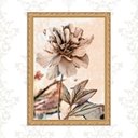 Ver imagem 2 de Quadro Moldura Dourada Flor Rosê 33x24cm:com Vidro