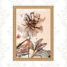 Quadro Moldura Dourada Flor Rosê 33x24cm:com Vidro - 2