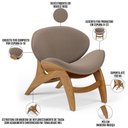 Ver imagem 7 de Kit 4 Poltronas Decorativa Orgânica Sala Living Kadosh L02 Bouclê Bege