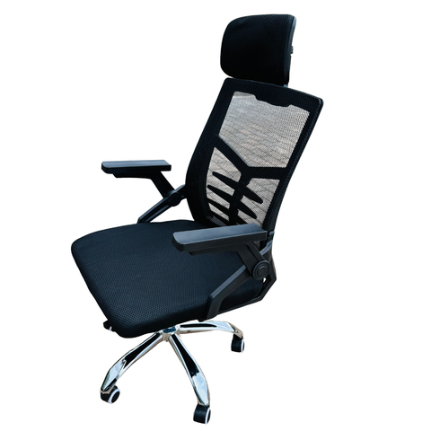 Kit 4 Cadeiras Escritório Ergonômica com Laudo Nr17 Mesh Apoio Lombar e Cabeça 4 Un