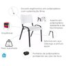 Kit com 10 Cadeiras Iso para Escola Escritório Comércio Branca Base Preta Ecomhome - 7