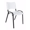 Ver imagem 3 de Kit com 10 Cadeiras Iso para Escola Escritório Comércio Branca Base Preta Ecomhome