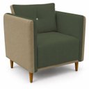 Ver imagem 2 de Kit 2 Poltronas Aviv para Sala Escritório Recepção Linho Premium Easy Clean Corino Premium Luxo
