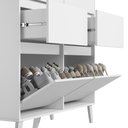 Ver imagem 3 de Cômoda Quarto Sapateira 120cm 4 Gavetas 2 Portas Dalia Branco a02 - Mpozenato