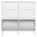 Ver imagem 5 de Cômoda Quarto Sapateira 120cm 4 Gavetas 2 Portas Dalia Branco a02 - Mpozenato