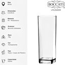 Ver imagem 2 de Jogo de Copos 6 Peças Long Drink 350ml Quadrado Transparente