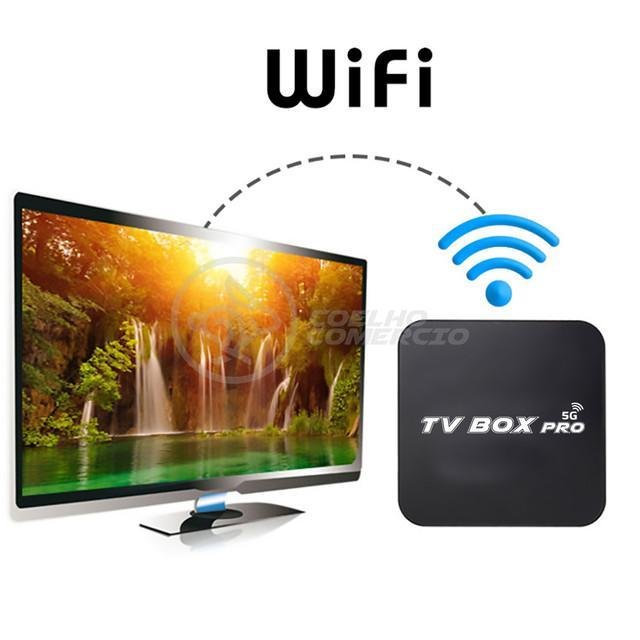 Tv Box Pro Aparelho Android 8Gb Ram + 128Gb Rom Full Hd 4K Wifi 5G Transforme Sua Tv Em Smart - 8