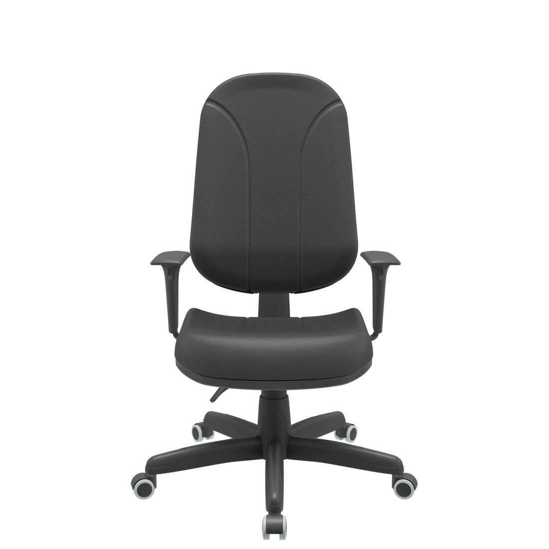 Cadeira Presidente Escritório Com NR17 Operativa Backsystem com Costura Braço Regulável Preto Plaxme - 2