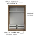 Ver imagem 7 de Guarda-roupa Solteiro 2 Portas de Correr 4 Gavetas Rustic/cinza Vivare Plus Madesa