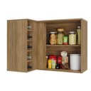 Ver imagem 4 de Módulo Cozinha Kappesberg Botanic Armário Botanic Canto Reto M636 C/ 1 Porta 98cm Nogueira -
