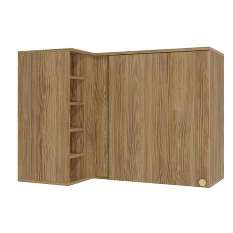 Módulo Cozinha Kappesberg Botanic Armário Botanic Canto Reto M636 C/ 1 Porta 98cm Nogueira -