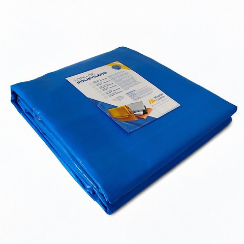 Lona Impermeável com Ilhós Azul 4x2m 330 Micras