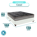 Ver imagem 3 de Colchão Casal D28 + Box Branco - Conforto Paropas