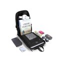 Ver imagem 6 de Mochila Pequena Arctic Hunter Feminina Masculina Com Bolso Antifurto Preta B00103