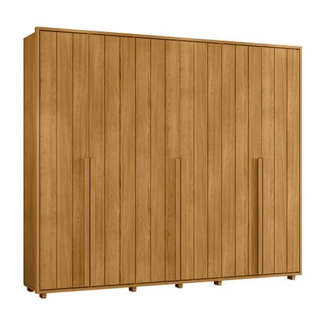Guarda Roupa Casal Grande 6 Portas 100% Mdf Volpi 278cm Madetec:cumaru