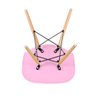 KIT - Mesa retangular Eames 60 x 120 cm branco + 4 cadeiras Eiffel DSW Rosa claro - 9