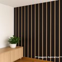 Ver imagem 1 de Kit Revestimento Ripado 40 Placas Adesiva 45 X 11 Cm em Mdf:preto
