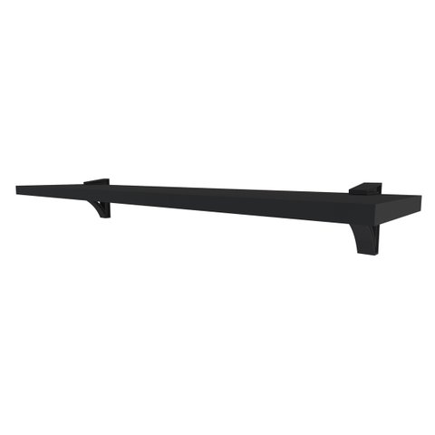 Prateleira 20x80 cms com suporte incluso BELLE 2080 - Preto