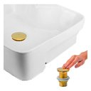 Ver imagem 1 de Kit Cuba Semi Encaixe Sicília e Válvula Click para Cubas Inox Dourada