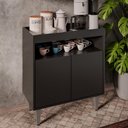 Ver imagem 1 de Balcão Balc Chico (Alice) 2 Portas 2 Prateleiras MDP-BP 70,5cm Preto