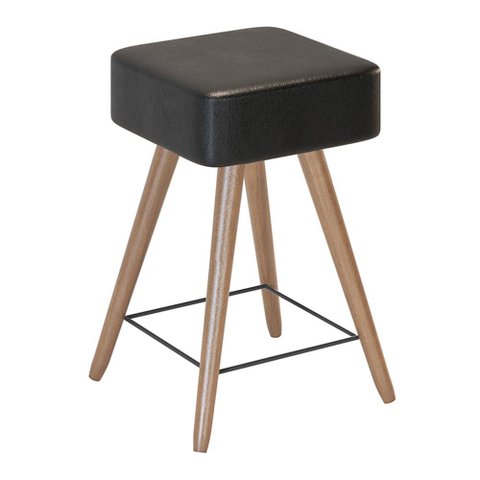 Banco Banqueta Rio Baixa 50cm Couríssimo Preto - Salaone