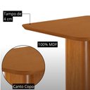 Ver imagem 6 de Mesa de Jantar Eloise 90cm Tampo MDF Laminado Canto Copo com 4 Cadeiras Aline