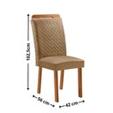 Ver imagem 3 de Mesa de Jantar Eloise 90cm Tampo MDF Laminado Canto Copo com 4 Cadeiras Aline