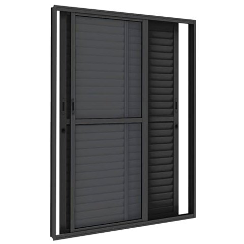 Porta Balcão 3 Folhas Veneziana 210x180 Linha 25