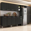 Ver imagem 1 de Armário Cozinha Modulada Completa 298cm Pequim Top Multimóveis Mp3769 Preto