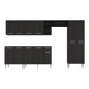Ver imagem 5 de Armário Cozinha Modulada Completa 298cm Pequim Top Multimóveis Mp3769 Preto