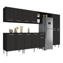 Ver imagem 2 de Armário Cozinha Modulada Completa 298cm Pequim Top Multimóveis Mp3769 Preto