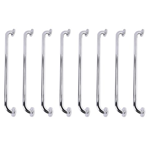 Barra de Apoio 70cm Aço Inox Kit 8 Unidades Banheiro Box Casa Idoso Gestante Criança Cadeirante Aces