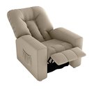 Ver imagem 5 de Poltrona do Papai Bean 82cm Reclinável Manual Suede Bege - Sallar Home