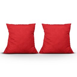 Sofá 2 Lugares Vitória Para Sala de Estar Escritório Com 2 Almofadas Suede Vermelho - Ninho Decor - 6
