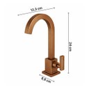 Ver imagem 4 de Torneira Lavatório Bancada Athena Slim 1/4 de Volta 26488 Meber - Cobre