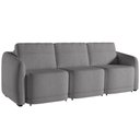 Ver imagem 1 de Sofá Cama para Sala de Estar 3 Lugares 276cm Montserrat K01 Bouclê Cinza - Lyam Decor