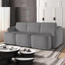 Ver imagem 7 de Sofá Cama para Sala de Estar 3 Lugares 276cm Montserrat K01 Bouclê Cinza - Lyam Decor