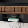 Painel para Tv 70 Pol Ripado com Bancada Suspensa Luzzi B01 Preto Castanho - Lyam Decor - 7