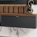 Ver imagem 6 de Painel para TV 70 pol Ripado com Bancada Suspensa Luzzi B01 Preto Castanho - Lyam Decor