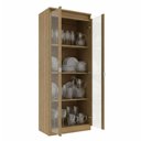 Ver imagem 4 de Cristaleira 2 Portas com Vidro Cr6004 Amendoa - Tecno Mobili