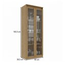 Ver imagem 3 de Cristaleira 2 Portas com Vidro Cr6004 Amendoa - Tecno Mobili