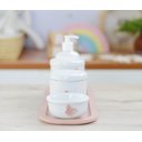 Ver imagem 2 de Kit Higiene Bebê Porcelana Borboleta Menina Rosê Quarto Bancada Banho Cuidados Recém Nascido K110