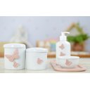 Ver mais imagens de Kit Higiene Bebê Porcelana Borboleta Menina Rosê Quarto Bancada Banho Cuidados Recém Nascido K110