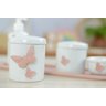Kit Higiene Bebê Porcelana Borboleta Menina Rosê Quarto Bancada Banho Cuidados Recém Nascido K110 - 6