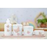 Kit Higiene Bebê Porcelana Borboleta Menina Rosê Quarto Bancada Banho Cuidados Recém Nascido K110 - 1