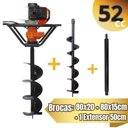Ver imagem 2 de Perfurador de Solo 520 com 2 Brocas 80x20 + 80x15cm + Extensor 50cm P- Perfurar Estaca...
