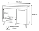 Ver imagem 3 de Balcão Armário para Forno e Cooktop Carla Preto Fosco Ajl