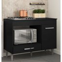 Ver imagem 1 de Balcão Armário para Forno e Cooktop Carla Preto Fosco Ajl